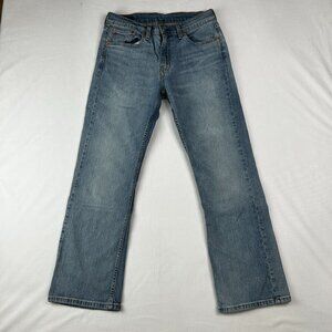 Levi's 527 Slim Bootcut Jeans Mens Blue Denim Medium Wash - Irregular